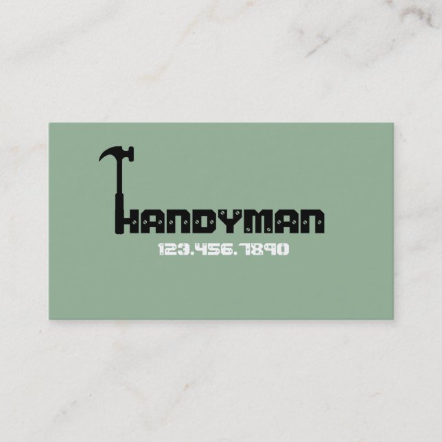 Modern Handyman Maintenance Business Card (Front)