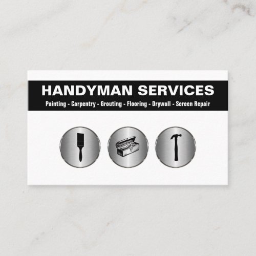Modern Handyman Simple Business Cards