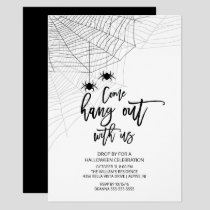 Modern Hang out with us Spider Halloween Party Invitation