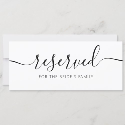 Modern Hanging Reserved Card Wedding Sign