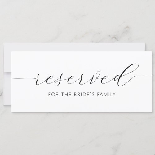 Modern Hanging Reserved Card Wedding Sign