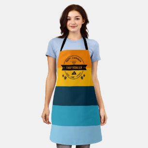 Modern Hanukah Personalized Latke Striped Apron