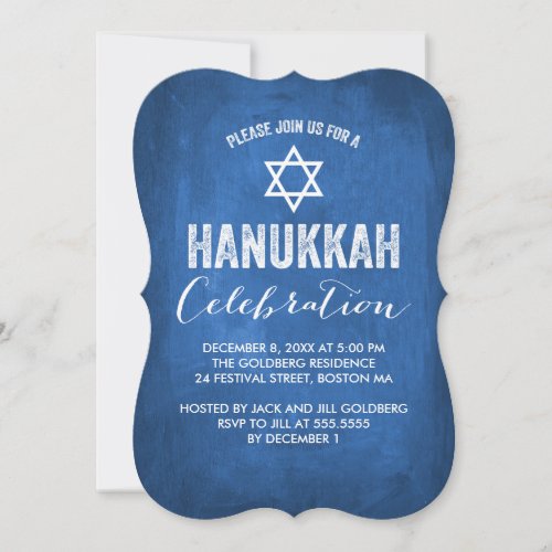 Modern Hanukkah Celebration Invitation