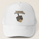 Modern Hanukkah Dreidel Champion Holiday Grandpa Trucker Hat<br><div class="desc">Celebrate Hanukkah with pride and humor while gathering with the whole family. This festival graphic design makes a perfect gift for the holidays. Whether for your neigbor,  family,  husband,  uncle,  or boyfriend</div>