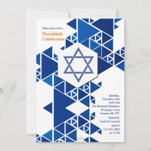 Modern Hanukkah Invitation