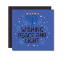 Modern Hanukkah Menorah 5.25" Magnetic Card