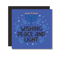 Modern Hanukkah Menorah 5.25" Magnetic Card