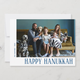 Modern Hanukkah Photo Holiday Card