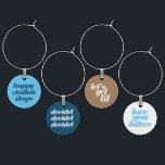 Modern Hanukkah Wine Charms<br><div class="desc">Cute,  stylish and whimsical,  these fun and festive wine charms are the perfect hostess gift or addition to your hanukkah party.</div>