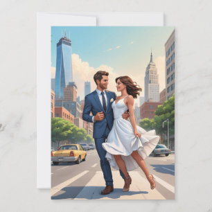 modern happily ever after elopement reception invitation