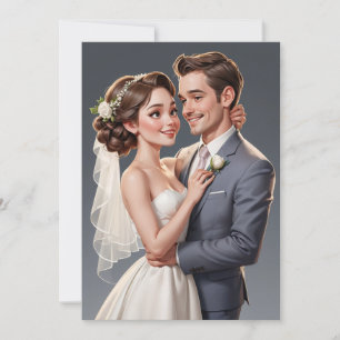 modern happily ever after elopement reception invitation