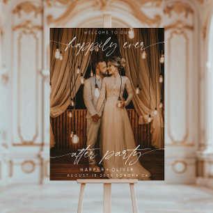 Modern Happily Ever After Party Photo Wedding Foam Board