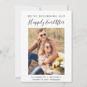 Modern Happily Ever After Photo Save The Date