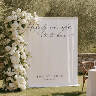Modern Happily Ever After Wedding Backdrop
