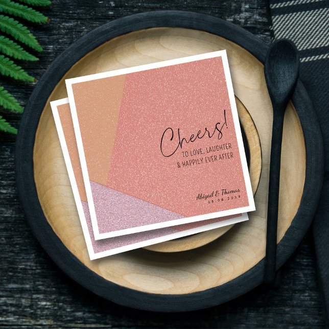 Modern Happily Ever After Wedding Bold Geometric Napkins (Modern Happily Ever After Wedding Bold Geometric Napkins)