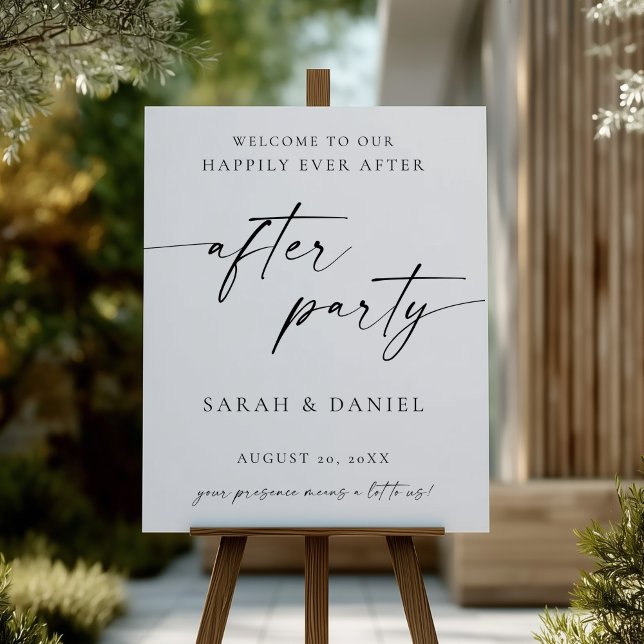 Modern Happily Ever After Wedding Welcome Sign (Creator Uploaded)