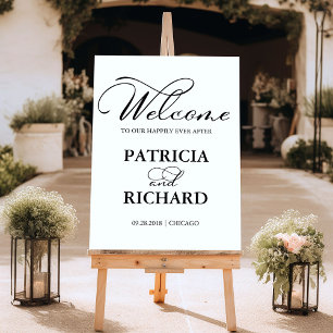 Modern Happily Ever After Wedding Welcome Sign