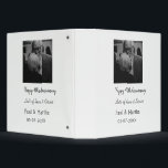 Modern happy 40th anniversary add name date photo 3 ring binder<br><div class="desc">Design for couple love</div>