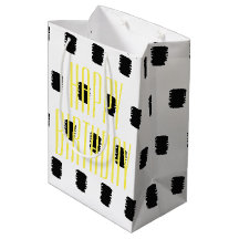 Modern Happy Birthday Gift Bag 