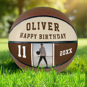 Modern Happy Birthday Photo Basketball