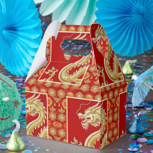 Modern Happy Chinese New Year modern asian pattern Favor Boxes