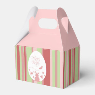 Modern Happy Easter Egg Pastel Pink Favor Boxes