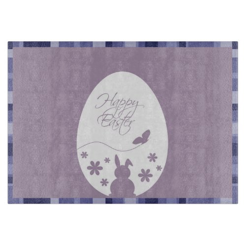 Modern Happy Easter Egg Pastel Purple Cutting Board