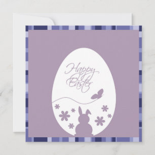 Modern Happy Easter Egg Pastel Purple Invitation