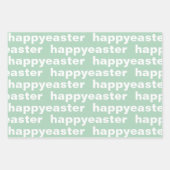 Modern Happy Easter Pattern Pastel Wrapping Paper Sheets (Front)