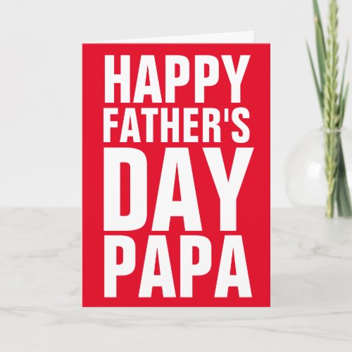 Modern Happy Fathers Day greeting card for dad