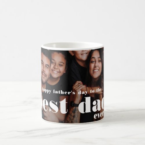 Modern Happy Fathers Day Photo Keepsake Coffee Mug