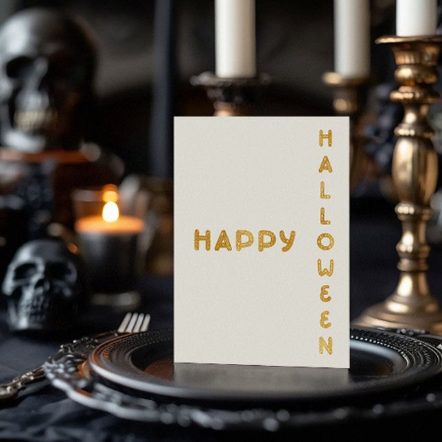 Modern Happy Halloween Foil Card (Creator Uploaded)