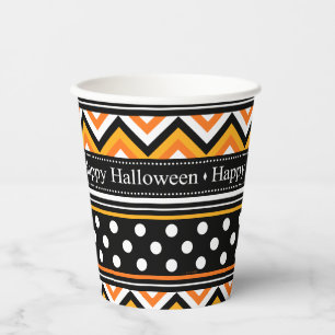 Modern Happy Halloween Pattern Paper Cups