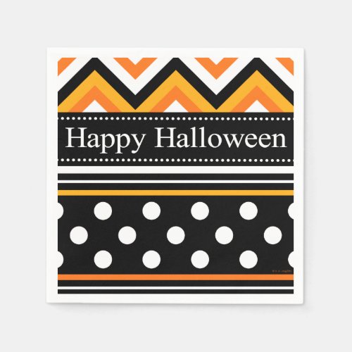 Modern Happy Halloween Pattern Paper Napkins