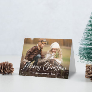 Modern Happy Holidays 2 PHOTO Christmas Card