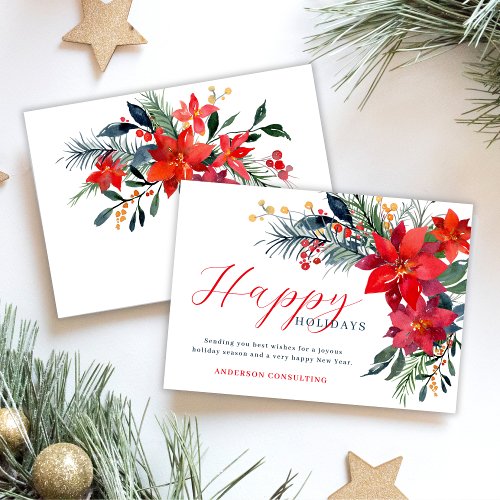 Modern Happy Holidays Business  Holiday Card