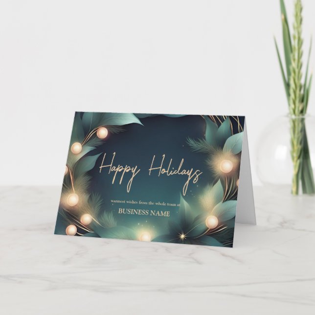 Modern Happy Holidays Corporate Card (Front)