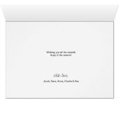 Modern Happy Holidays Family Photo Collage (Inside Horizontal (Bottom))