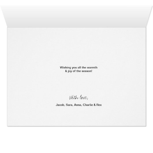 Modern Happy Holidays Family Photo Collage (Inside Horizontal (Bottom))