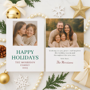 Modern Happy Holidays Photo Card