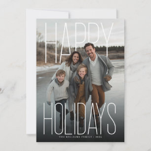 Modern Happy Holidays Photo Holiday Card