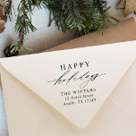 Modern Happy Holidays Return Address Rubber Stamp<br><div class="desc">Create your own return address rubber stamp. For more advanced customization of this design,  please click the "customize further" link.</div>