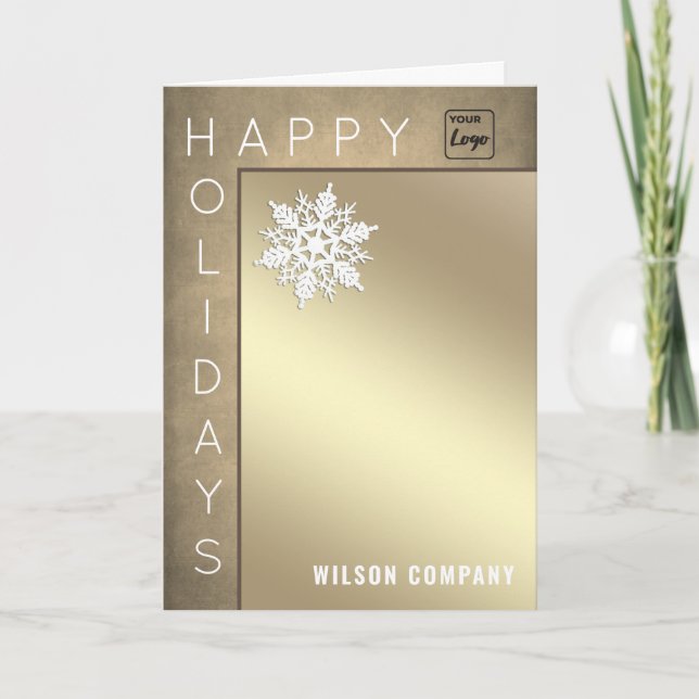 Modern happy Holidays snowflake corporate  Holiday (Front)