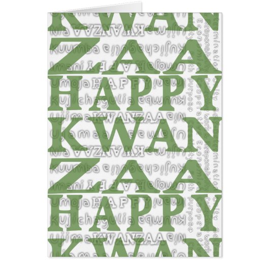 Modern Happy Kwanzaa Cards (Front)
