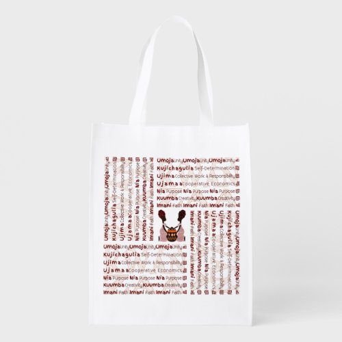 Modern Happy Kwanzaa Grocery Bag