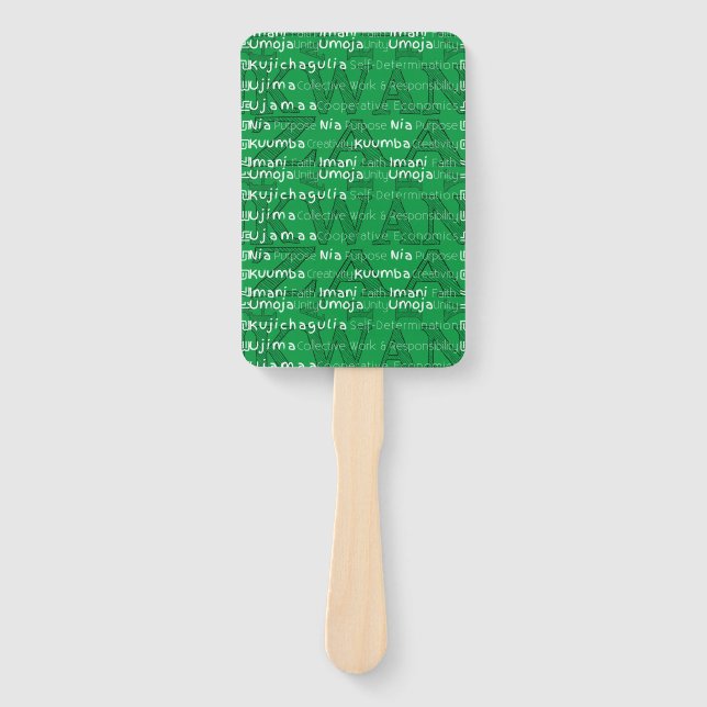 Modern Happy Kwanzaa Hand Fan (Front)