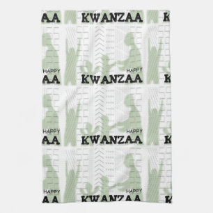 Modern Happy Kwanzaa Kitchen Towel