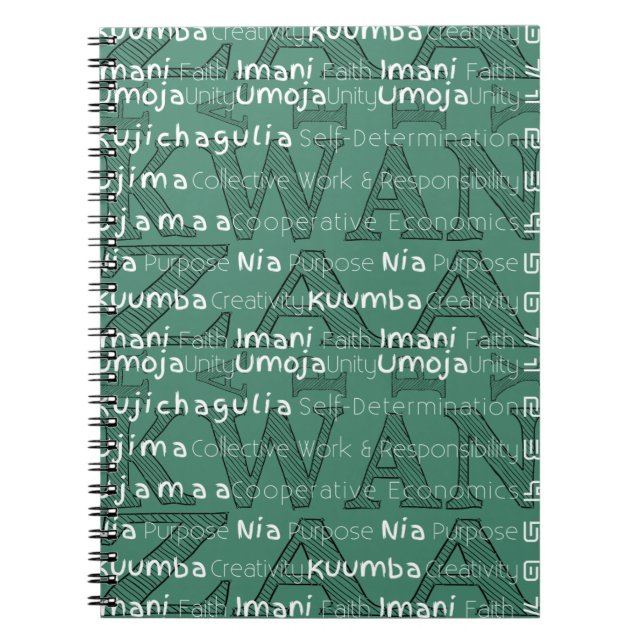 Modern Happy Kwanzaa Notebook (Front)