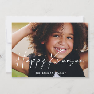 Modern Happy Kwanzaa photo Holiday Card