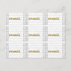 Modern Happy Kwanzaa Postcard